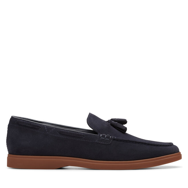 Mokasyny Clarks Torford Tassel - Granatowy