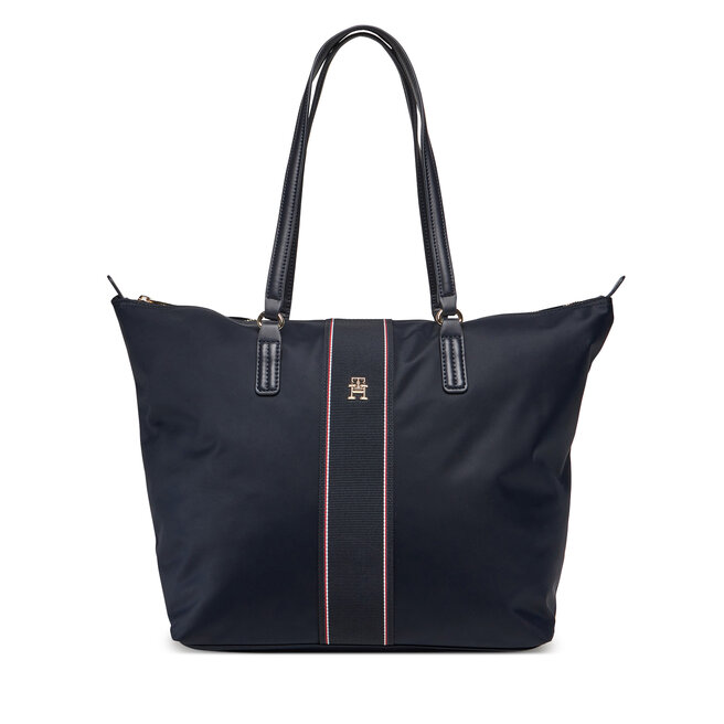 Torebka Tommy Hilfiger Poppy Tote Corp - Granatowy