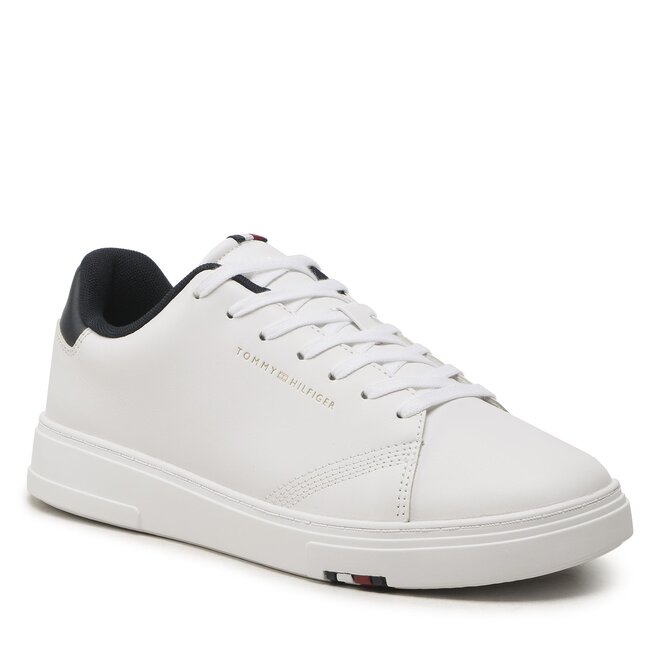 Sneakers Tommy Hilfiger Elevated Rbw Cupsole Leather FM0FM04487 White YBS Cupsole imagine noua