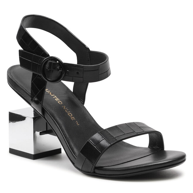 Sandale United Nude Cube Sandal Mid 10406676156 Black/Mirror 10406676156 imagine noua gjx.ro