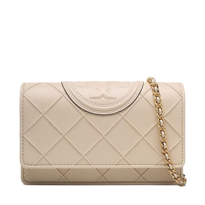 Torebka Tory Burch Fleming Soft Chain Wallet - Beżowy