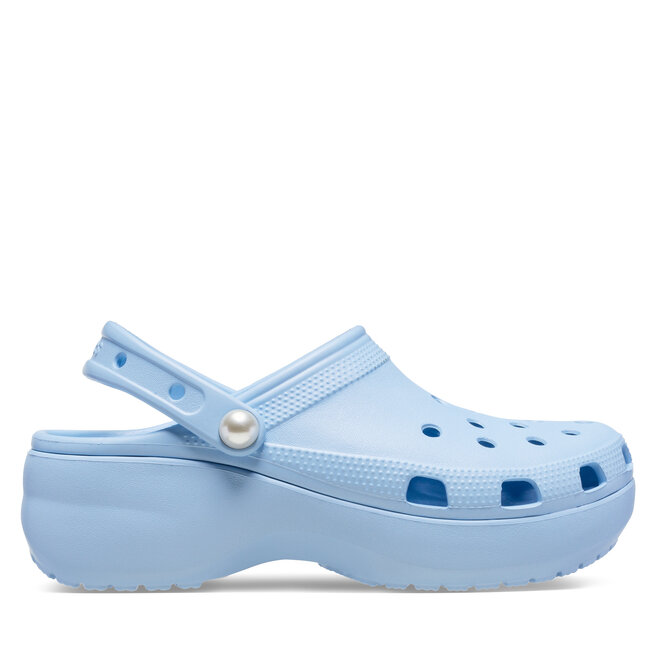 Klapki Crocs Classic Platform Pearl Clog - Niebieski