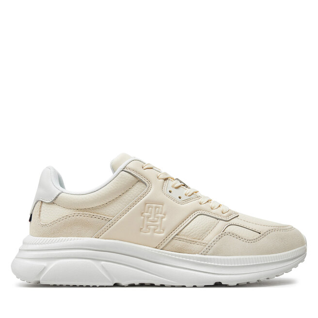 Sneakersy Tommy Hilfiger Modern Runner Best Lth Mix - Beżowy