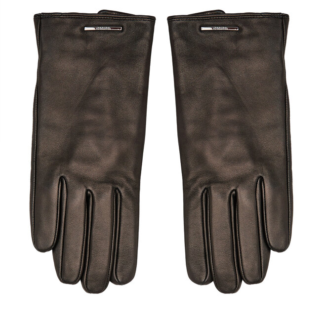 Γάντια Ανδρικά Calvin Klein Modern Bar Leather Gloves K50K511017 Μαύρο
