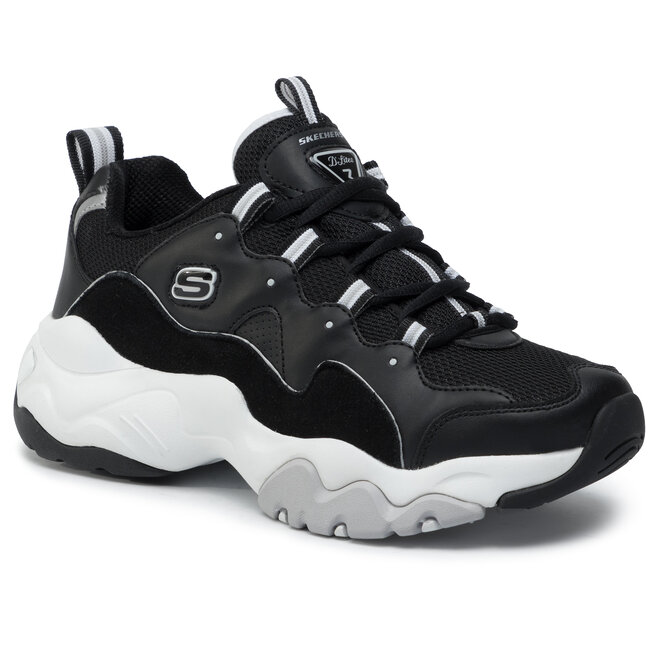 Sneakers Skechers D'Lites 999878/BKW Black/White •
