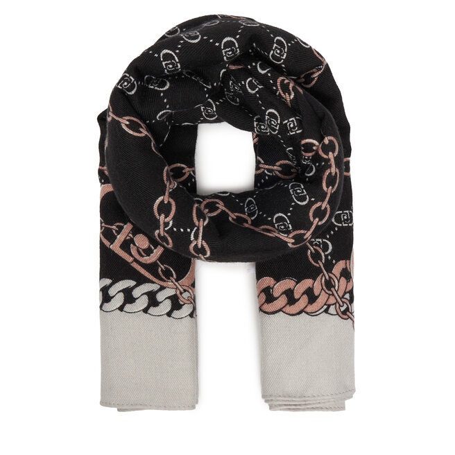 Chusta Liu Jo Ecs Foulard Logo Me 2F5073 - Czarny