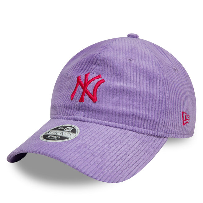 Czapka z daszkiem New Era New York Yankees Cord 9Twenty - Fioletowy
