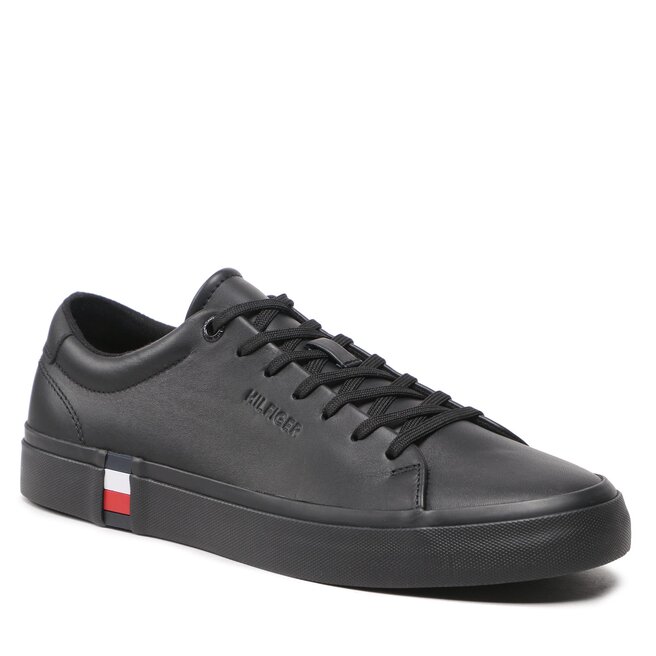 Sneakers Tommy Hilfiger Modern Vulc Corporate Leather FM0FM04351 Black BDS BDS imagine noua