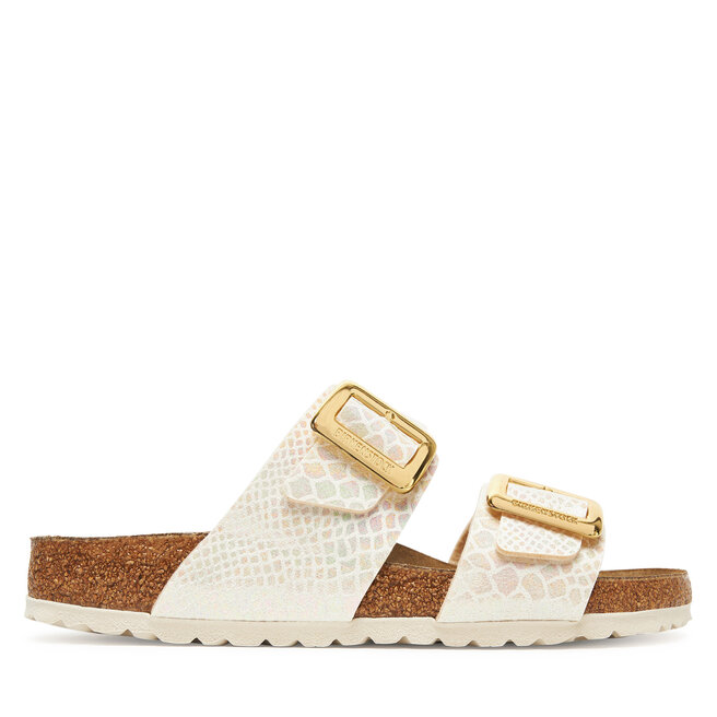Klapki Birkenstock Sydney Cushion Buckle - Écru