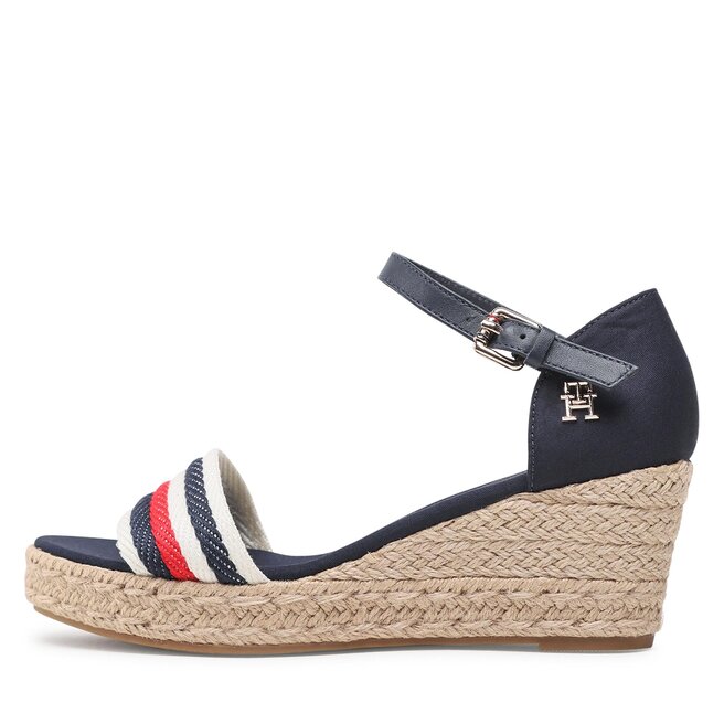 Tommy Hilfiger Espadrillas Tommy Hilfiger Mid Wedge Corporate FW0FW07078 Space Blue DW6