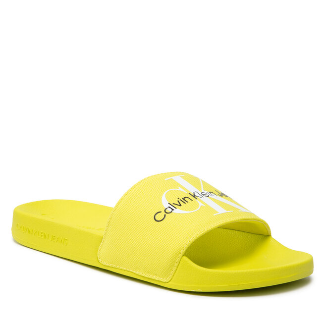 Calvin Klein Jeans Sandaler och Slip-ons Calvin Klein Jeans Slide Monogram Co YW0YW00103 Lemon Lime LRE