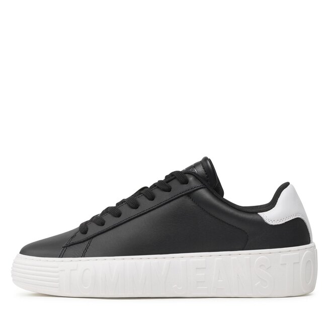 Tommy Jeans Sportcipő Tommy Jeans Leather Outsole EM0EM01159 Black BDS