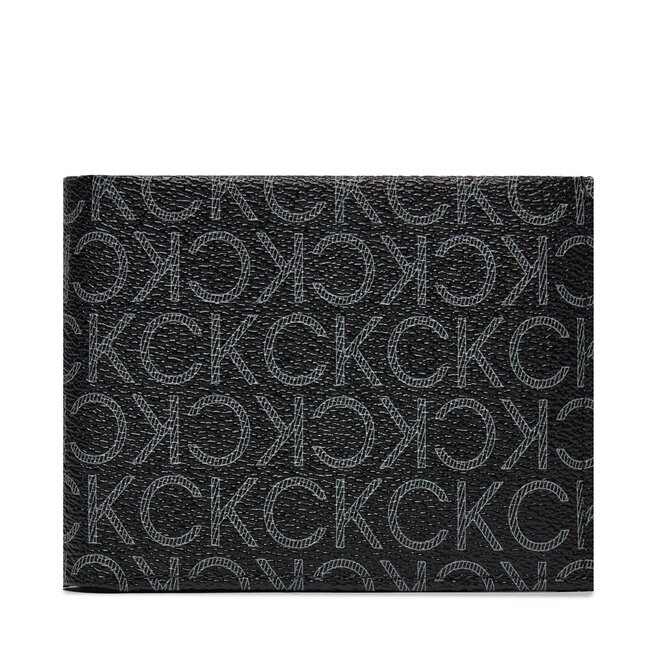 Calvin Klein Μεγάλο Πορτοφόλι Ανδρικό Calvin Klein Ck Must Mono Trifold 10Cc W/Coi K50K511677 Classic Mono Black 0GJ