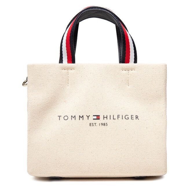 Τσάντα Tommy Hilfiger Tommy Shopper Micro Tote Canvas AW0AW09976 ACK epapoutsia.gr