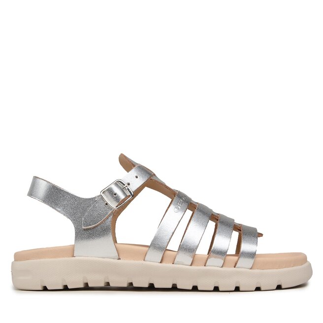 Sandały Geox J Sandal Soleima Gir - D Srebrny