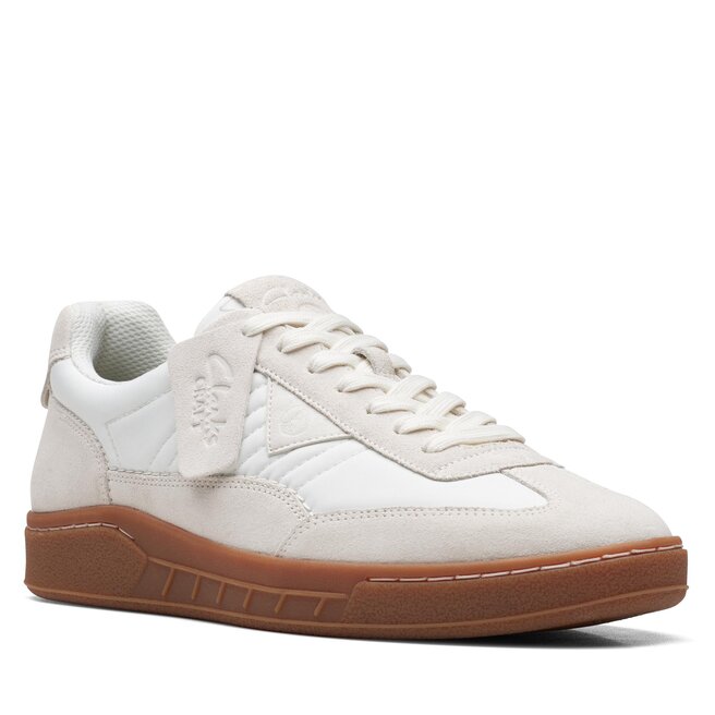 Pantofi Clarks CraftRally Ace Off White Combi ACE imagine noua