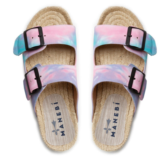 Manebi Espadrilky Manebi Nordic Sandals T 2.3 R0 Indigo Tie/Dye Cotton
