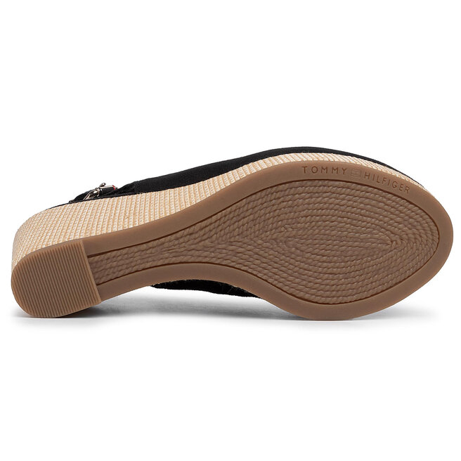Tommy Hilfiger Espadrilky Tommy Hilfiger Iconic Elba Sling Back Wedge FW0FW04788 Black BDS