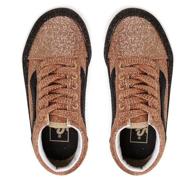 Vans old sale skool glitter gold