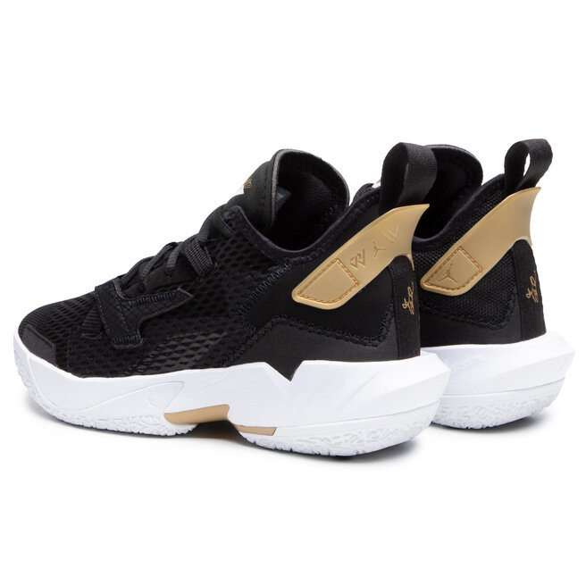 Nike Boty Nike Jordan Why Not Zero.4 (GS) CQ9430 001 Black/White/Metallic Gold
