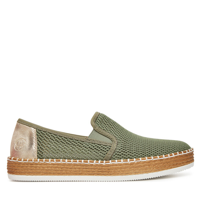 Espadryle Rieker CEO-L7873-52 Zielony - kobiece