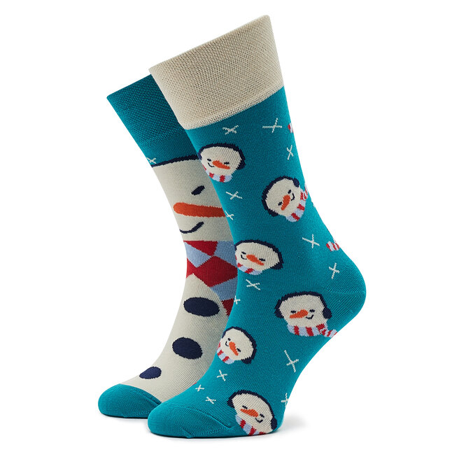 Șosete Înalte Unisex Funny Socks Snowman SM1/60 Colorat Colorat imagine noua
