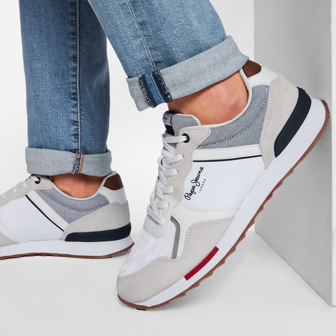 Superge Pepe Jeans Cross 4 Tech PMS30704 White 800 • Eobutev.si