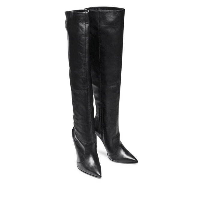 Solo Femme Kozačky Solo Femme 14404-01-L14/000-12-00 Černá