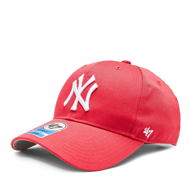 Czapka z daszkiem 47 Brand MLB New York Yankees Raised Basic '47 MVP - Różowy