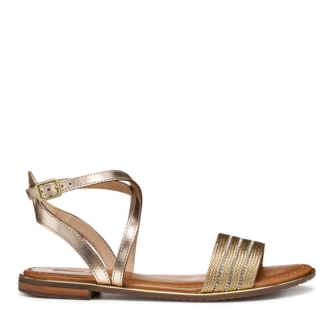 Sandały Geox D Sozy Plus D55DQF 02JN0 C2E2L Złoty - kobiece