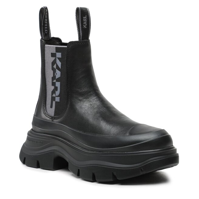 KARL LAGERFELD Polokozačky KARL LAGERFELD KL42944F Black Lthr/Mono