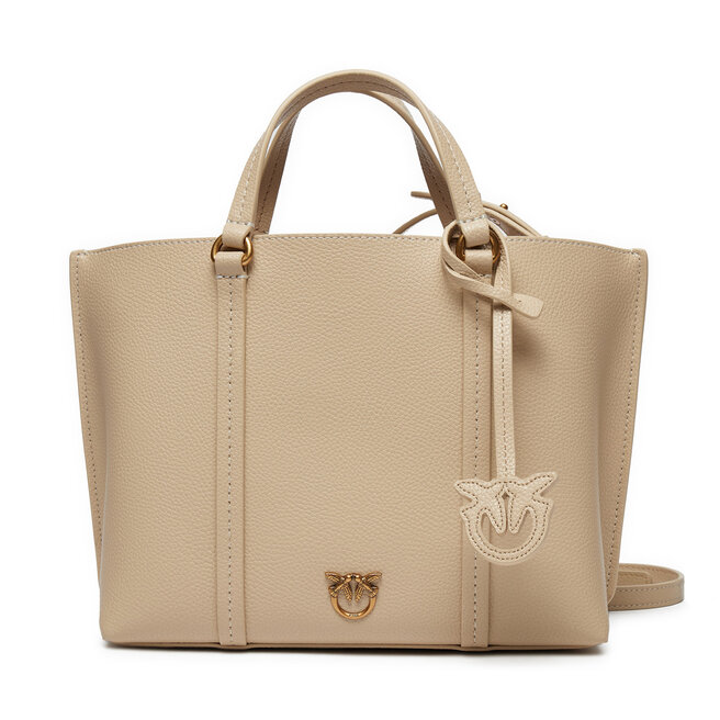 Torebka Pinko Carrie Shopper Classic AI 24-25 PLTT 102833 - Beżowy