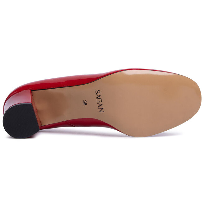 Sagan Halbschuhe Sagan 2256 Czerwony Lakier/Złoty