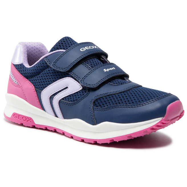 Geox J PAVEL A jongens Sneaker, Grey Navy, 38 EU