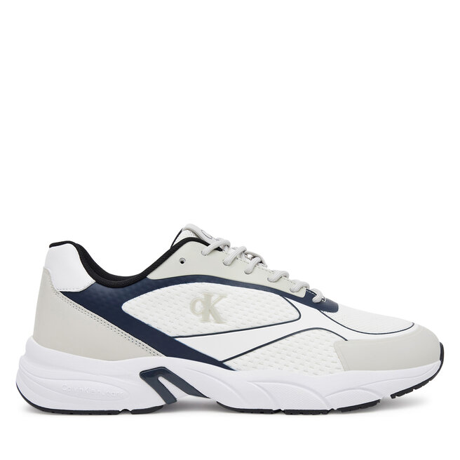 Sneakersy Calvin Klein Jeans Retro Tennis Low Knit Mix - Biały