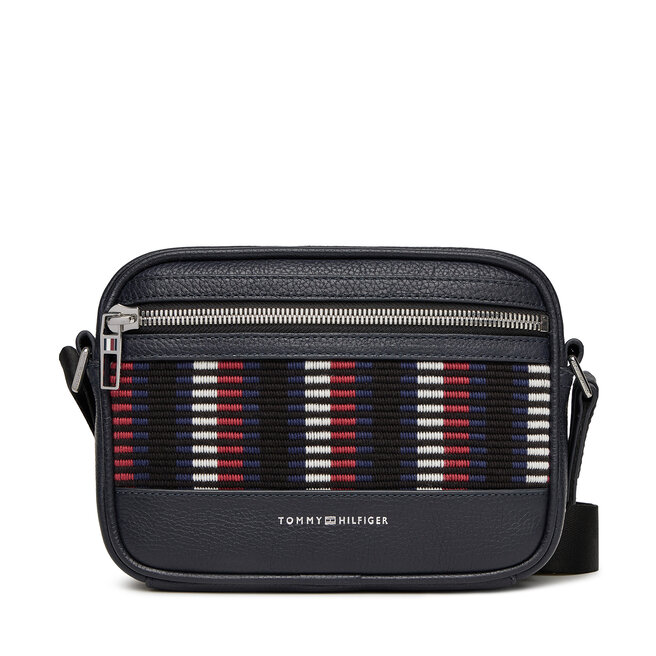 Saszetka Tommy Hilfiger Th Corp Leather Camera - Granatowy