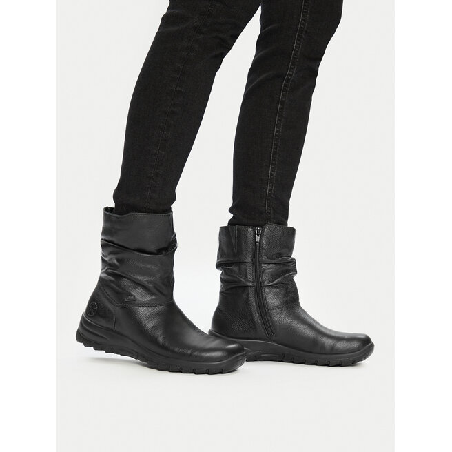 Botki Rieker Z7193-00 Czarny - kobiece