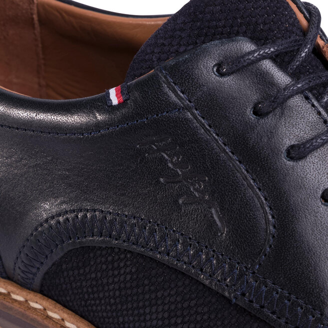 Zapatos Tommy Hilfiger Material Mix Brogue Shoe FM0FM02717 Desert Sky