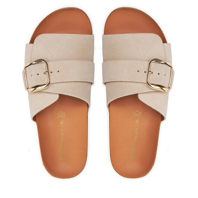 tamaris pantoletten damen braun