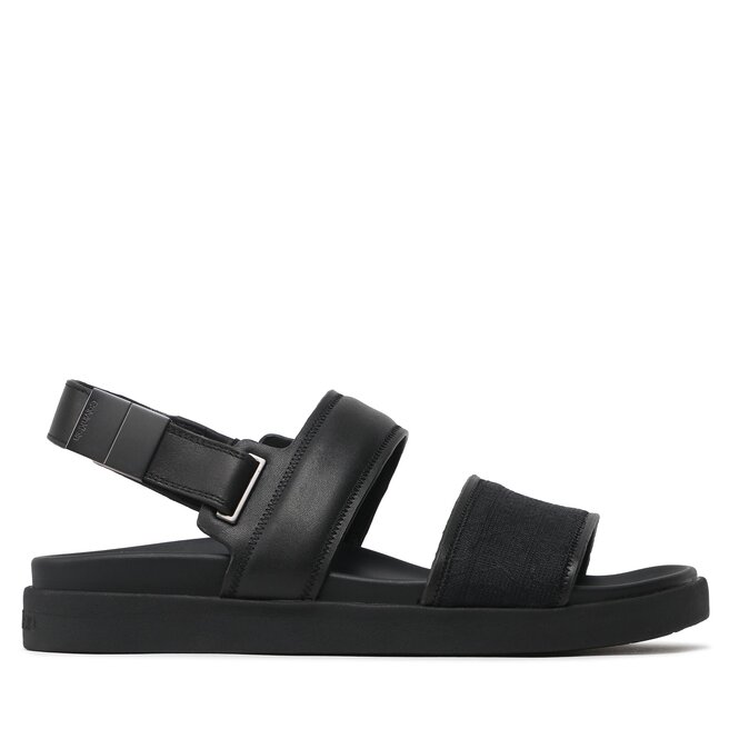 Calvin Klein Sandalen Calvin Klein Back Strap Sandal Mono Jq HM0HM00970 Black Mono Jacquard 0GK