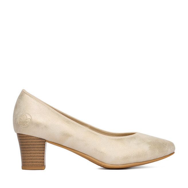 Czółenka Rieker 44650-91 Złoty - kobiece