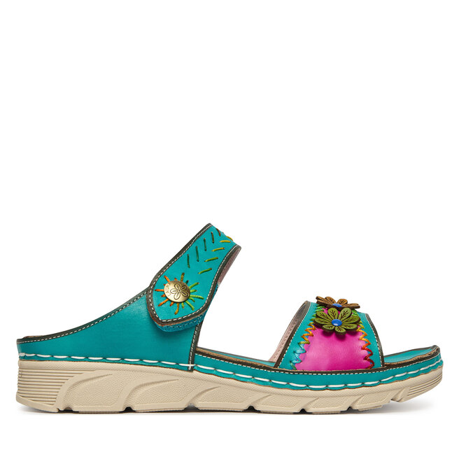 Klapki Laura Vita Dorry 13 Turkusowy -