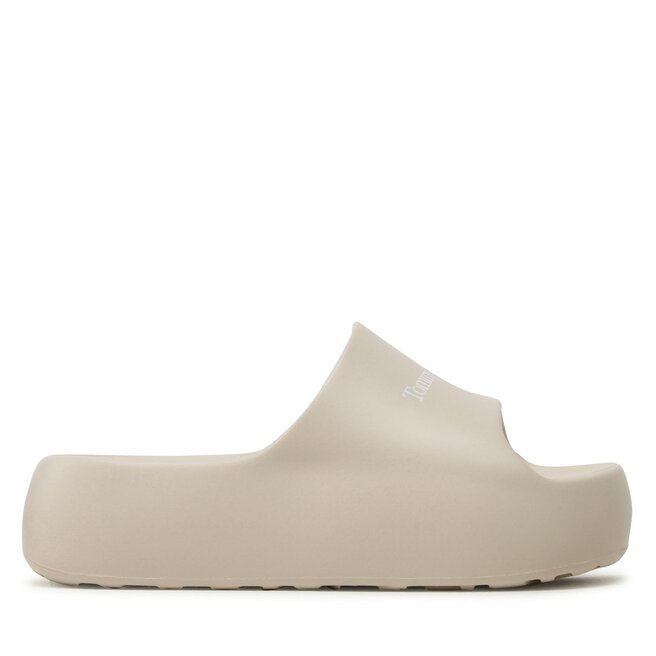Tommy Jeans Șlapi Tommy Jeans Tjw Chunky Flatform Pool Slide EN0EN02438 Bleached Stone AEV