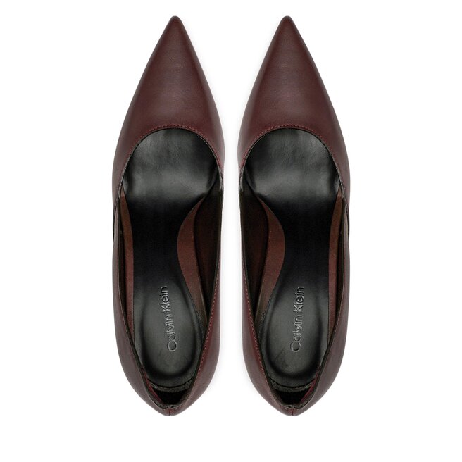 Calvin Klein Pantofi cu toc subțire Calvin Klein Geo Stiletto Pump 90 HW0HW01346 Decadent Chocolate GRV