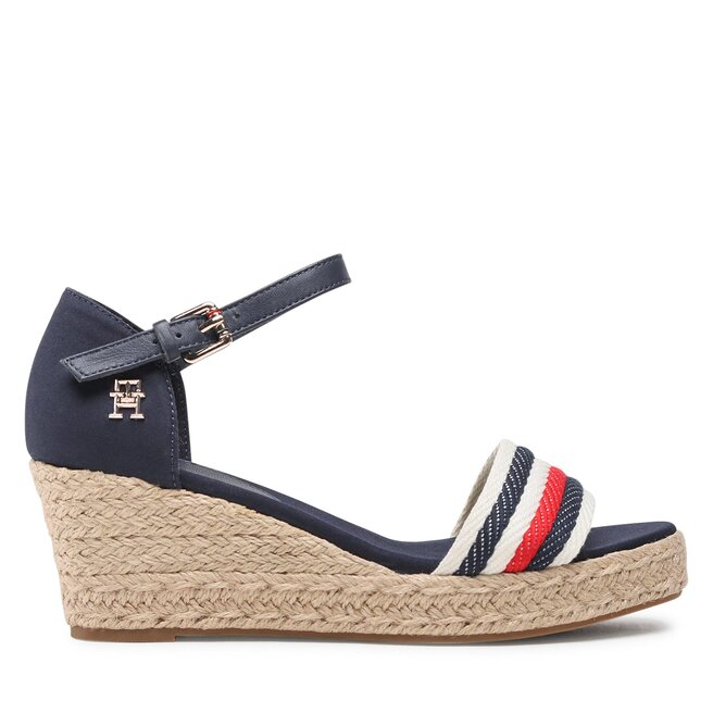 Tommy Hilfiger Espadrillas Tommy Hilfiger Mid Wedge Corporate FW0FW07078 Space Blue DW6
