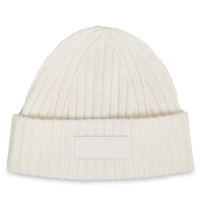 Czapka Tommy Hilfiger Tommy Twist Beanie - Biały