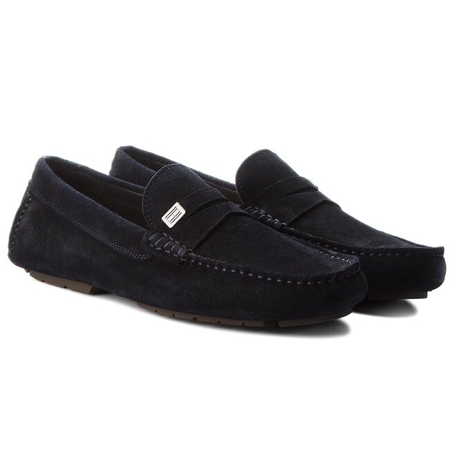 Tommy Hilfiger Mokasinai Tommy Hilfiger Seasonal Hardware Suede Loafer FM0FM01807 Midnight 403