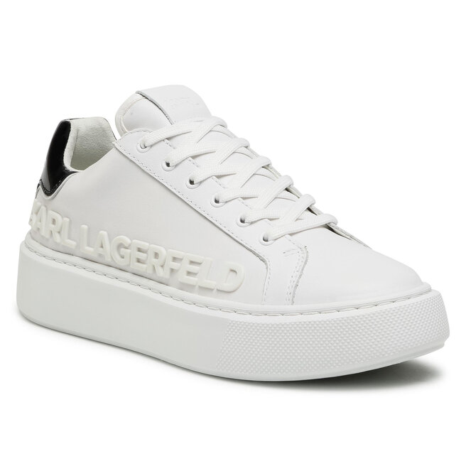 Sneakers KARL LAGERFELD KL62210 White Lthr epantofi-Femei-Pantofi-Sneakerși imagine noua gjx.ro