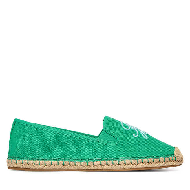 Espadryle Tommy Hilfiger Th Script Summer Espadrille FW0FW09240 Zielony - kobiece