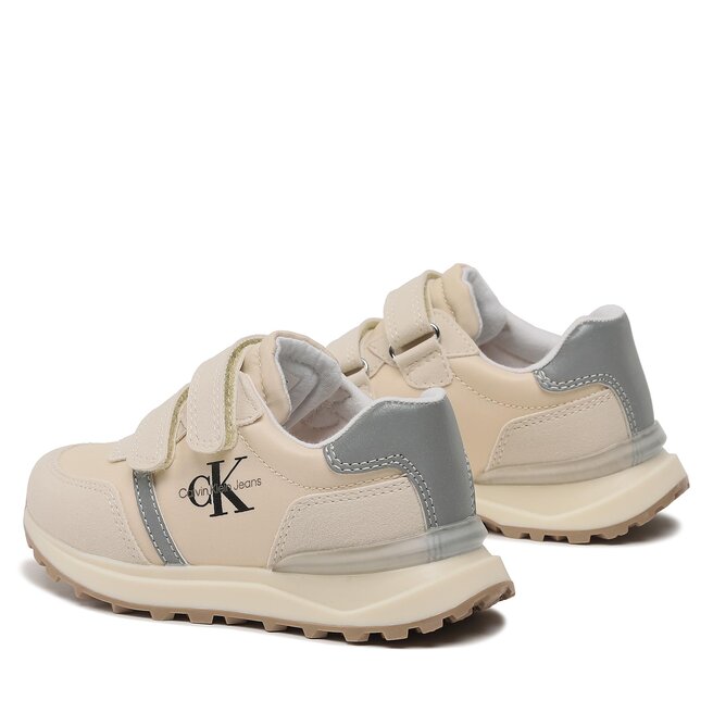 Calvin Klein Jeans Сникърси Calvin Klein Jeans Low Cut Velcro Sneaker V1B9-80574-1587 S Beige 500